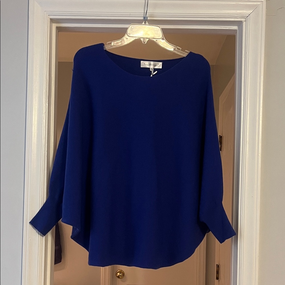 Heathmoor Blue Women's Sweater-size S/M 52% viscose
28% polyester 20% polyamide